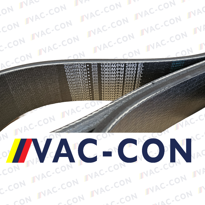 Turbine Driving Belt 2693mm PM 7 Poly Vee for early MTS 2 per truck required - VAC-CON Ltd
