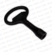Key for insert square 7, Zinc die black powder-coated - VAC-CON Ltd