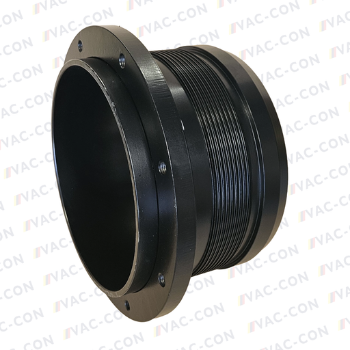 Bottom Connection piece flange shell for RSP Machines Connect HOSE INSERT SUB ASSEMBLY A1-11C-ASM POWDER COATED BLACK - VAC-CON Ltd