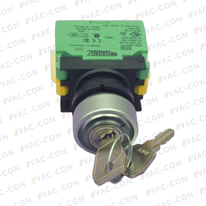 MTS Genuine Key Switch for Driver's Cab M22-WS - 2 Positions - VAC-CON Ltd