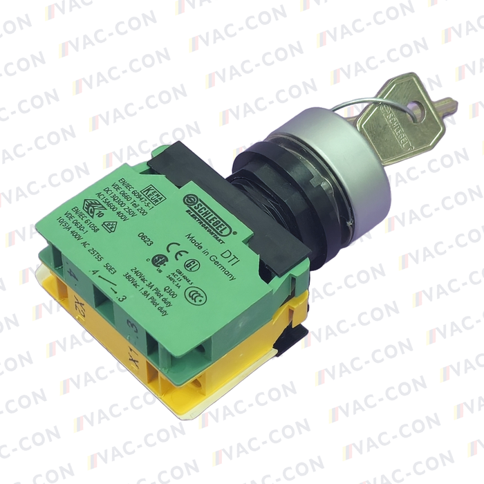 MTS Genuine Key Switch for Driver's Cab M22-WS - 2 Positions - VAC-CON Ltd