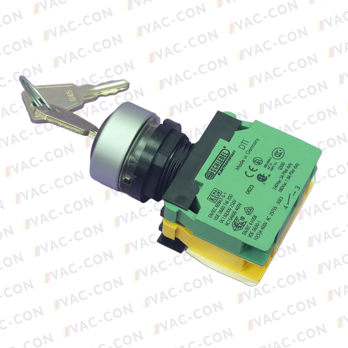 MTS Genuine Key Switch for Driver's Cab M22-WS - 2 Positions - VAC-CON Ltd