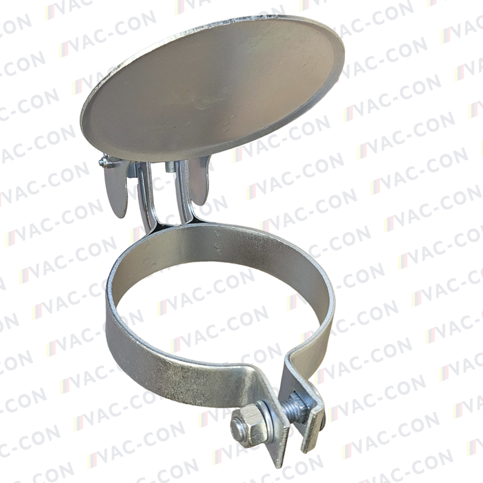 120mm Exhaust Rain Flap Cover Silver - VAC-CON Ltd
