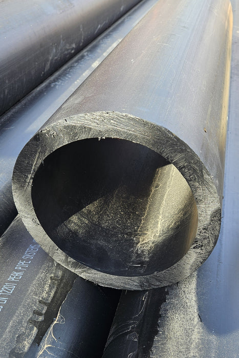 BLACK DIG CHUTE PIPE 250MM x 1500mm PE100 SDR11 X6M (1.5 metre)