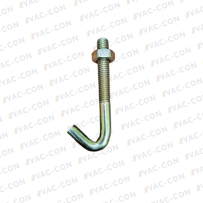 M10 X 80 HOOK / J BOLT & NUT BRIGHT ZINC & YELLOW