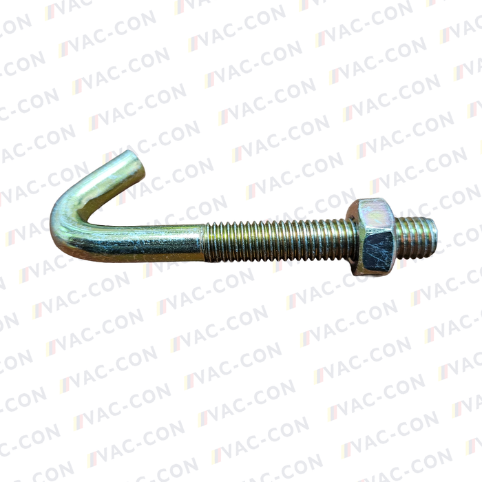 M10 X 80 HOOK / J BOLT & NUT BRIGHT ZINC & YELLOW
