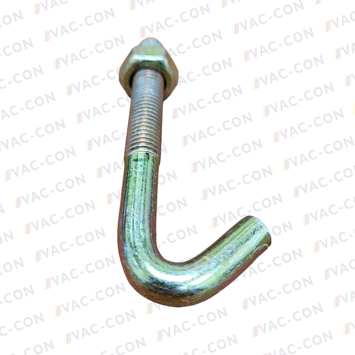 M10 X 80 HOOK / J BOLT & NUT BRIGHT ZINC & YELLOW