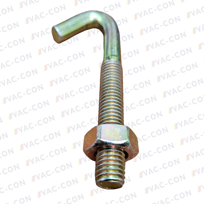 M10 X 80 HOOK / J BOLT & NUT BRIGHT ZINC & YELLOW