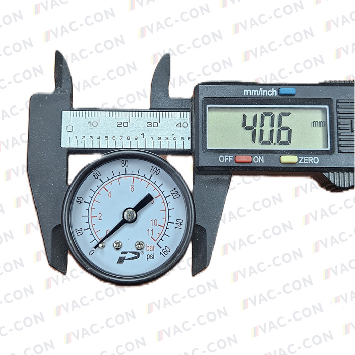 40MM PRESSURE GAUGE 11 bar Rear Entry