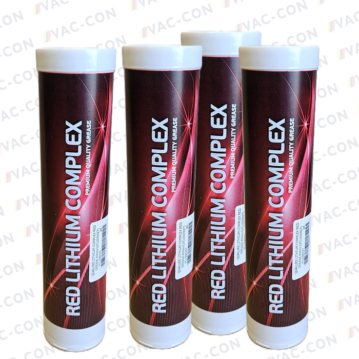 QUALUBE LITHIUM COMPLEX RED GREASE 400g -30°C to +150°C NLGI No2 (each) - VAC-CON Ltd