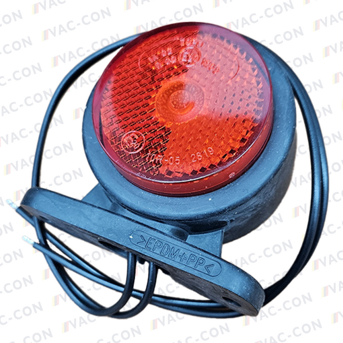 LED UPPER SIDE MARKER ROUND RED/WHITE (MTS)